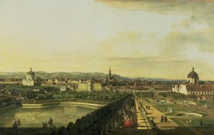 The Belvedere from Gesehen, Vienna by Bernardo Bellotto